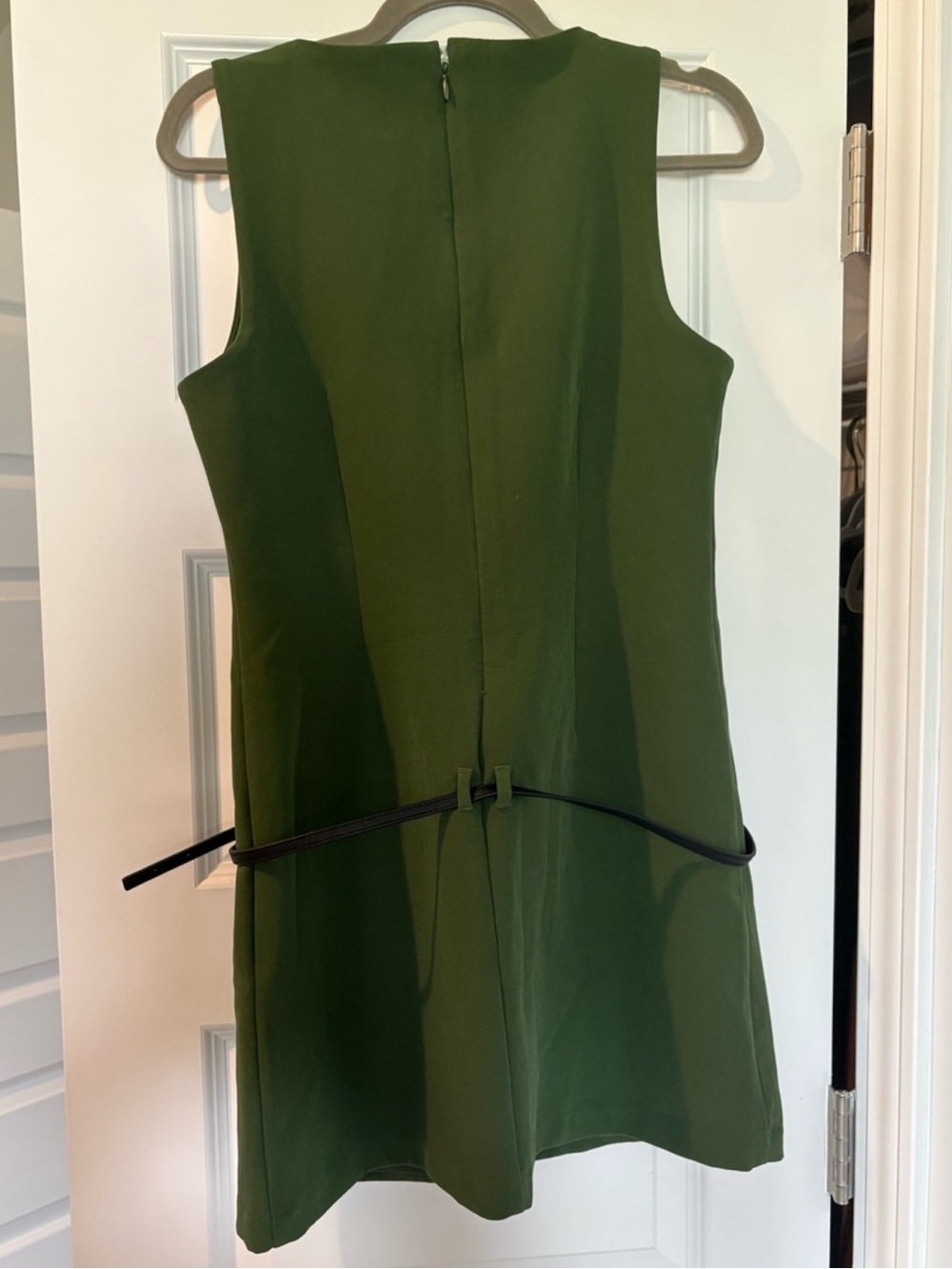 NWOT Abercrombie & Fitch Olive Green Square-Neck Mini Dress Size M - Picture 4 of 4